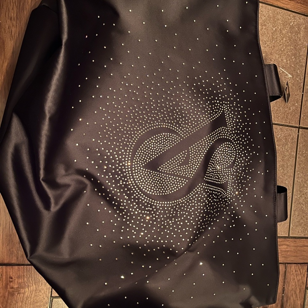 Elegant Black Victorias Secret Tote Bag